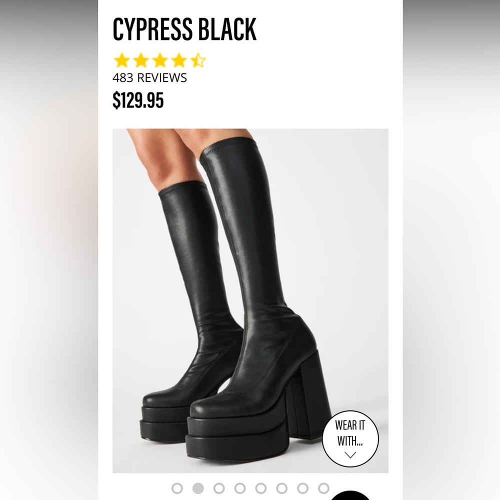 Steve Madden Platform Boots - Cypress Black